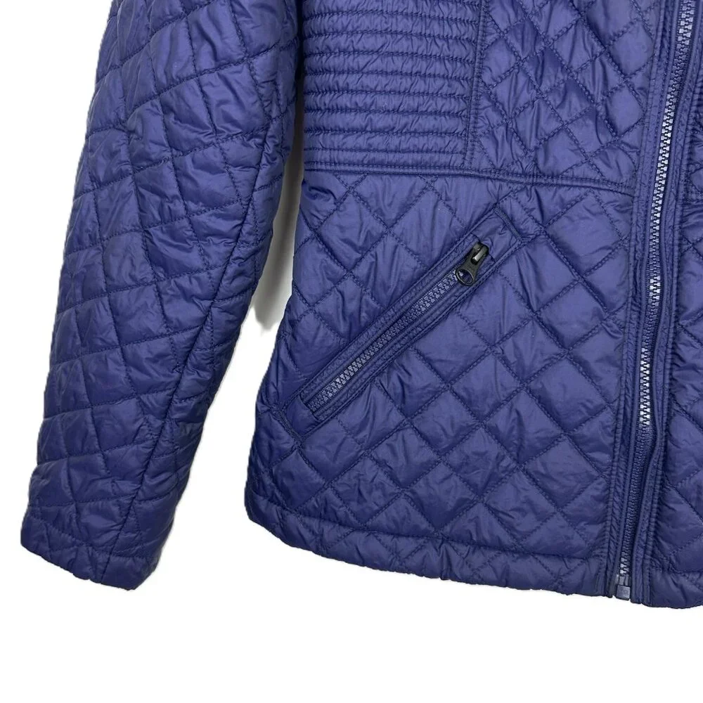 The North Face Women's Quilted Insulated Luna Jacket Coat Blue Medium - Picture 3 of 9